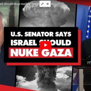 Lindsey Graham and his Israeli friends want to drop Nuclear Bombs on Gaza to Holocaust 2.3 Million Palestinians, including over 1 Million babies and kids, to steal their OIL!